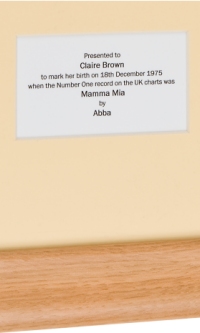 Gift message with framed records