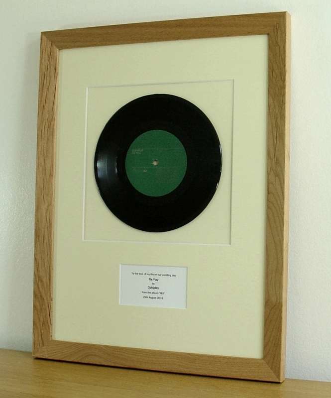 Coldplay - Fix You - framed vinyl & sheet music